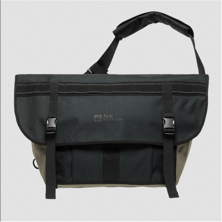  Jack Wolfskin JP MFL messenger bag black 37×38×28cm #2010921-6000 JP MFL MESSENGER BAG JACK WOLFSKIN unused 