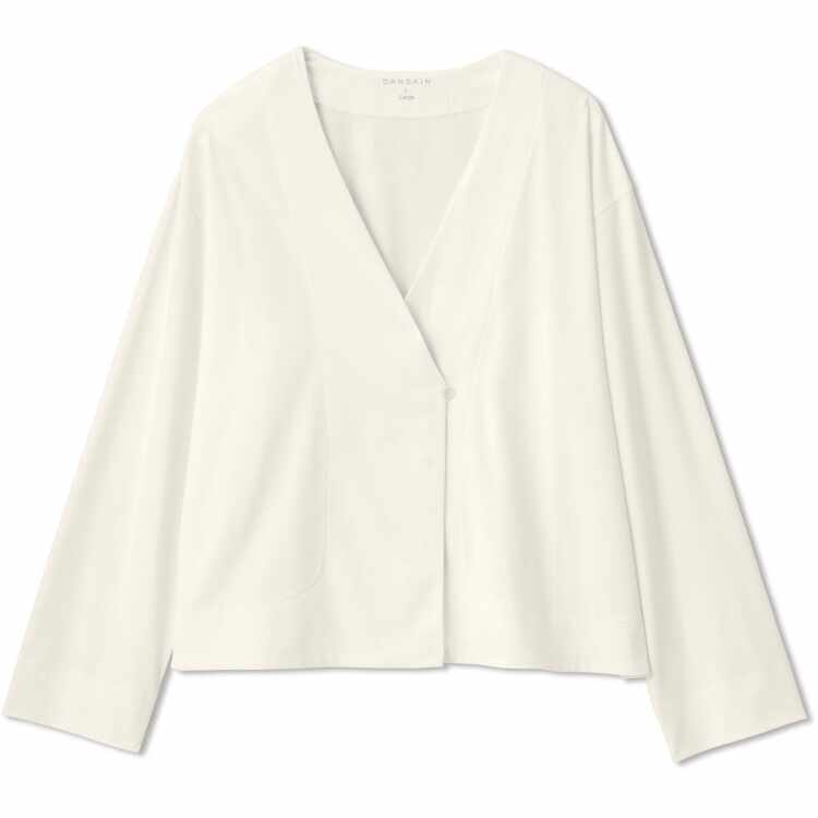  Dance gold UV protect cardigan ( lady's ) L jasmine white #DC523110-JW DANSKIN new goods unused 