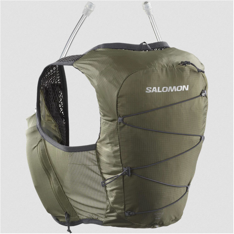 サロモン アクティブスキン 8W フラスク付 レディース S ダスキーグリーン×エボニー #LC2013000 SALOMON 新品 未使用_画像1