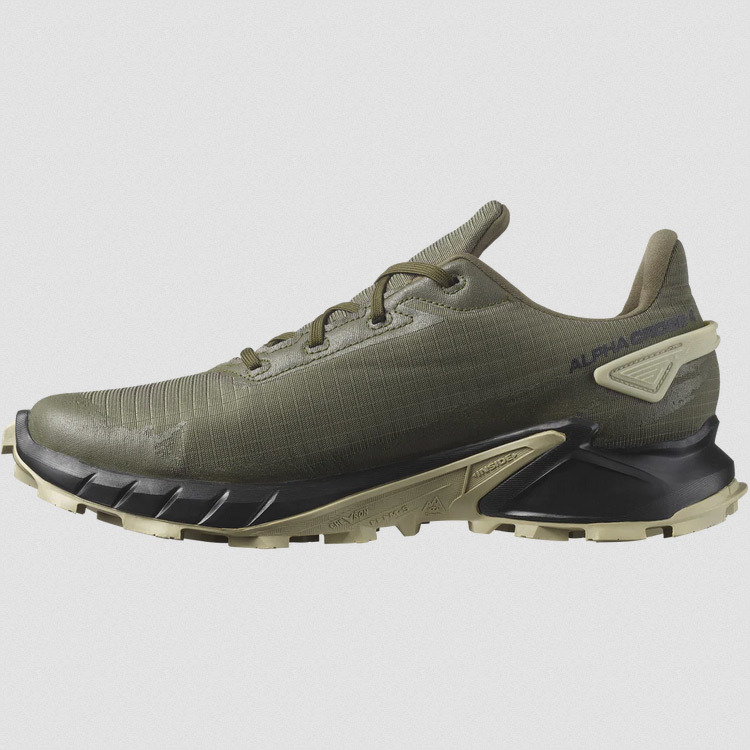 サロモン アルファクロス 4 GTX(GORE-TEX) 27.5cm オリーブナイト×ブラック #L47116900 ALPHACROSS 4 GTX OLIVE NIGHT/BLACK/MOSS GRAY_画像3