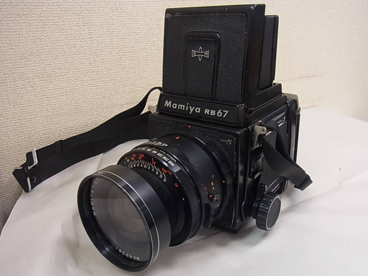 151228K65-0107K-A3□マミヤ Mamiya□RB67 Pro S 中判カメラ レンズ×2本 他付属品有り ジャンク扱い／中古品_画像4