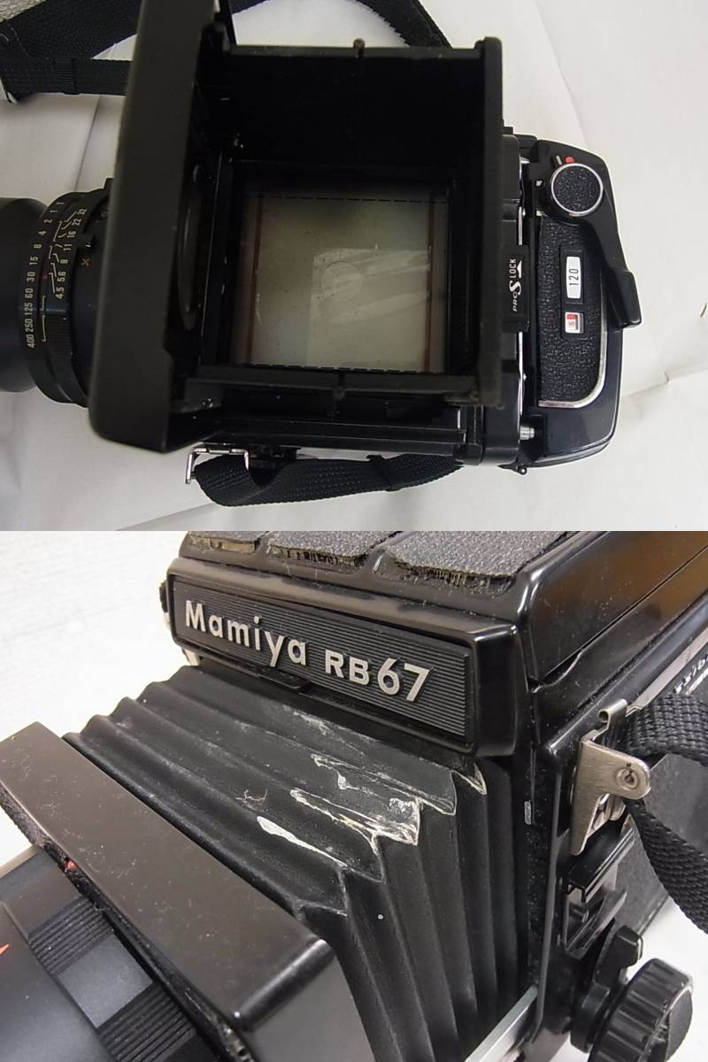 151228K65-0107K-A3□マミヤ Mamiya□RB67 Pro S 中判カメラ レンズ×2本 他付属品有り ジャンク扱い／中古品_画像5