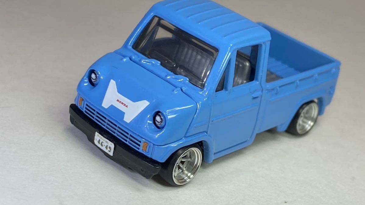 1/64 matchbox ジャパンシリーズ 1962 ホンダ T360 車高短 深リムホイール ワタナベ 街道レーサー カスタムミニカー 働く車 トラック_画像7