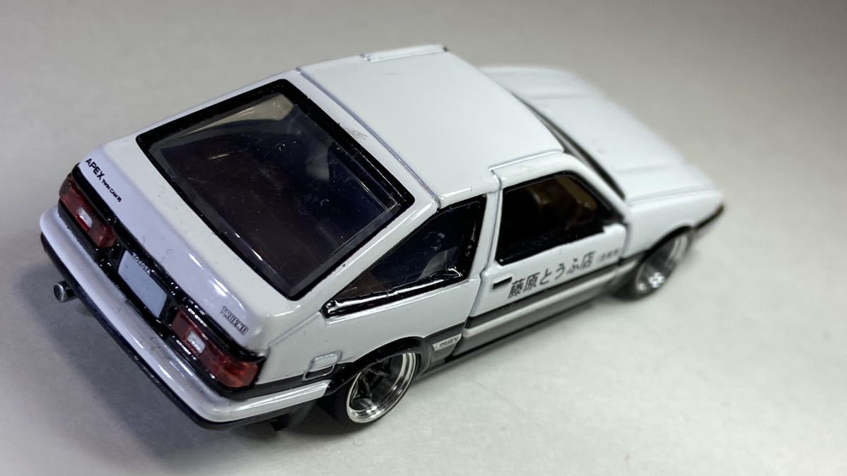 tomicapremium unlimited initialD AE86 trueno 頭文字D 改 車高短 カスタムミニカー 深リムホイール トミカプレミアム 走り屋 峠 豆腐_画像8