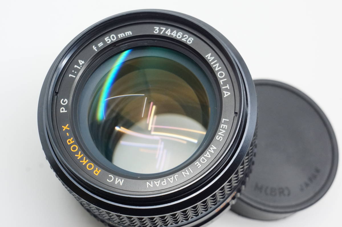 稀少 極美品 ミノルタ MC ROKKOR-X PG 50mm F1.4 大口径 標準レンズ minolta ロッコール _画像1