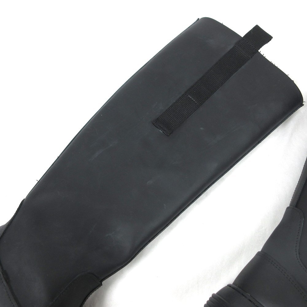 =*GANNI(ga knee ) long boots! recycle Raver! black!23.5~24cm corresponding regular price 4 ten thousand 