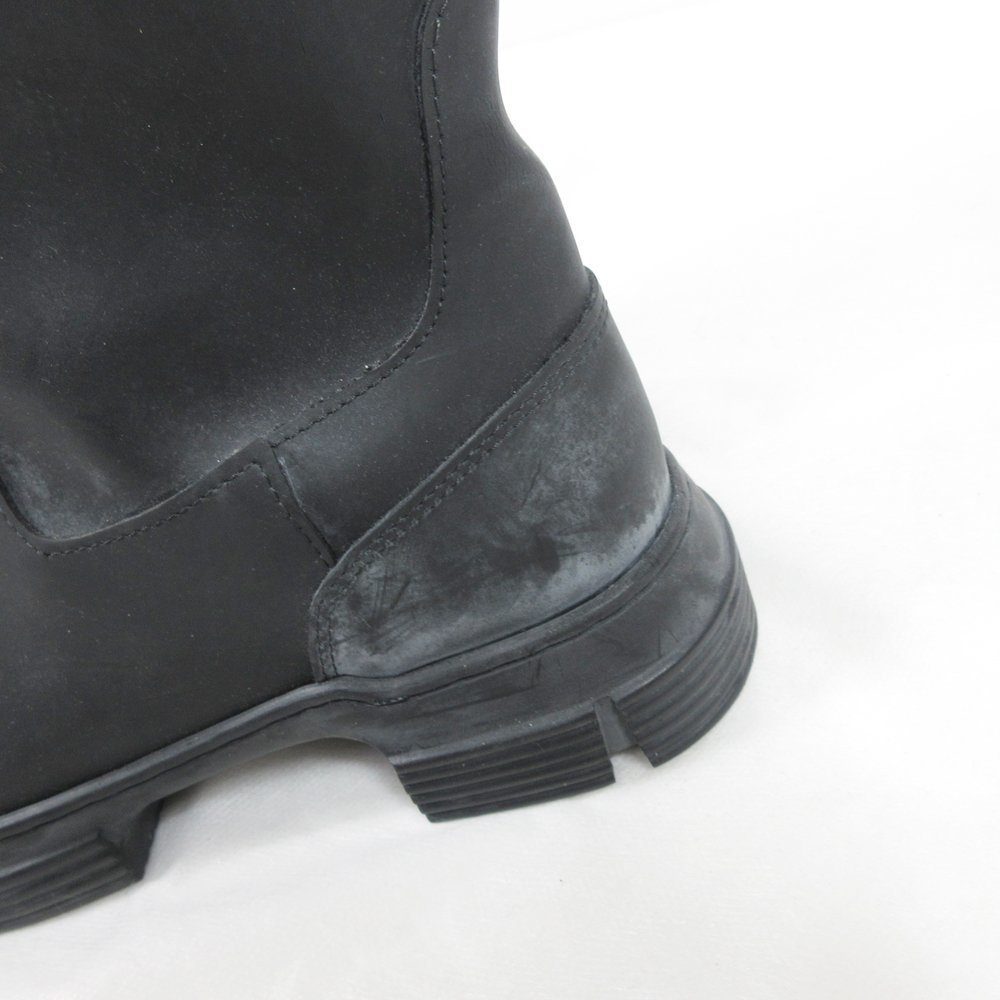 =*GANNI(ga knee ) long boots! recycle Raver! black!23.5~24cm corresponding regular price 4 ten thousand 