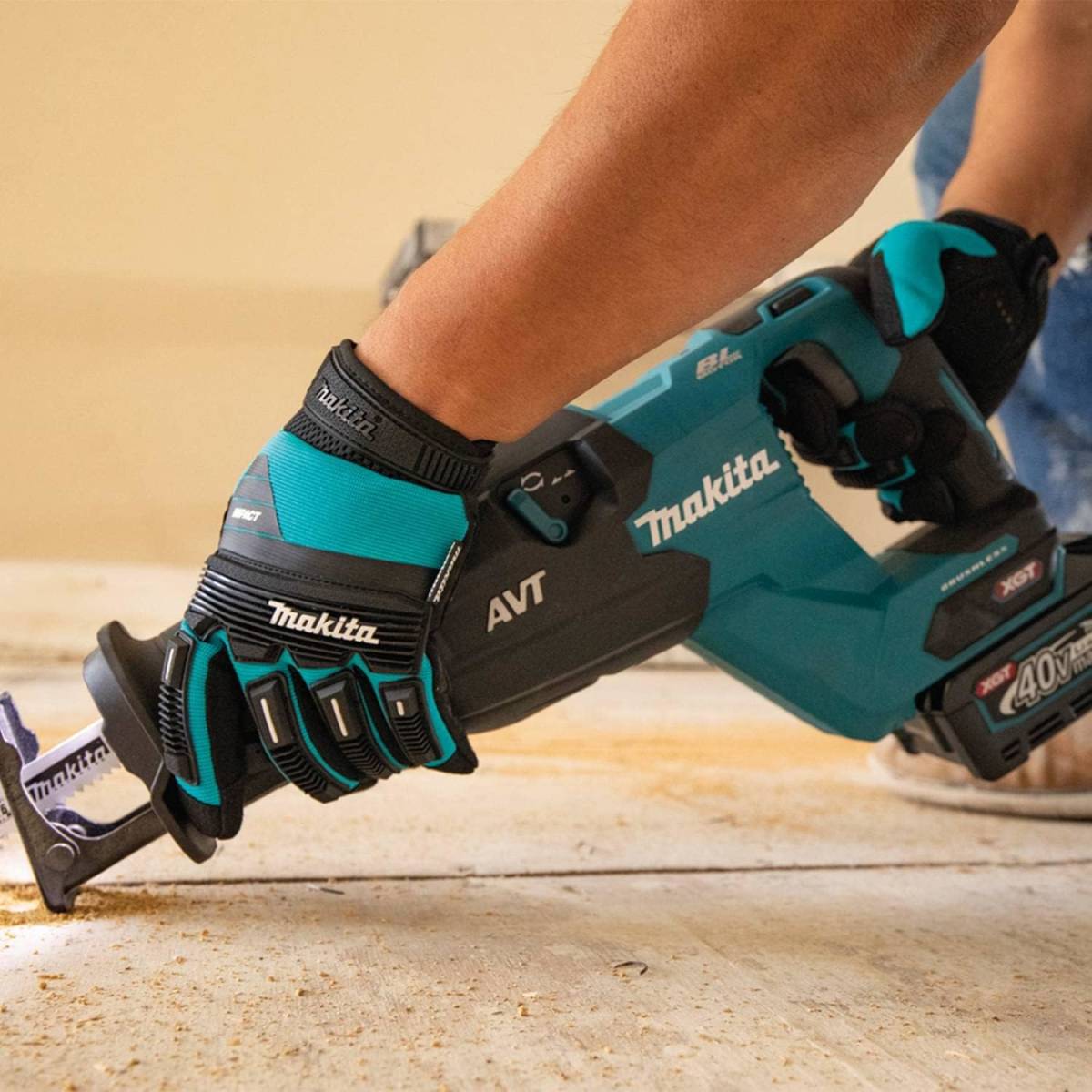 [ человек для ] Makita ударопрочный перчатка Makita Unisex T 04248 Advanced Impact Demolition Gloves, Teal/Black, Medium US