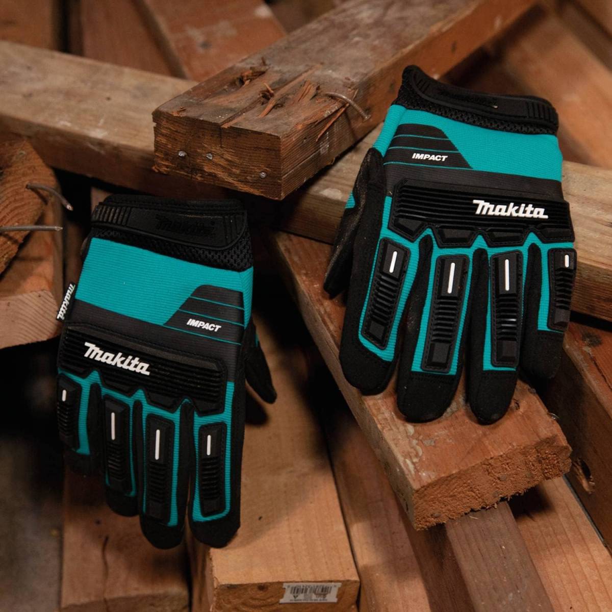 [ человек для ] Makita ударопрочный перчатка Makita Unisex T 04248 Advanced Impact Demolition Gloves, Teal/Black, Medium US