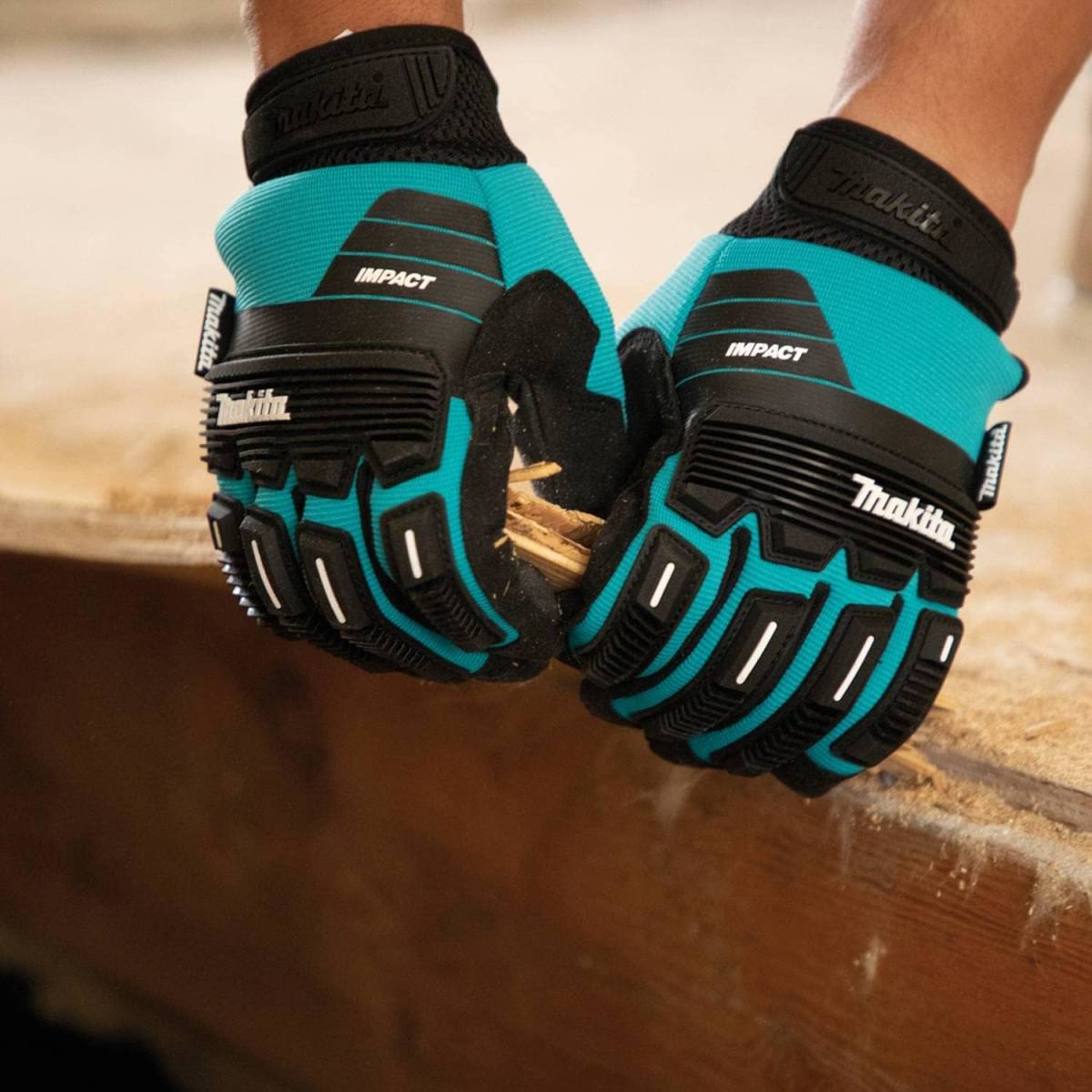 [ человек для ] Makita ударопрочный перчатка Makita Unisex T 04248 Advanced Impact Demolition Gloves, Teal/Black, Medium US