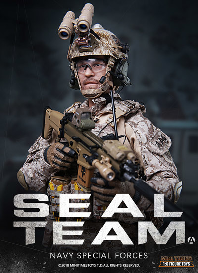 【 SEALTEAM 】1/6ドールパーツ： Minitimes製：FASTヘルメットNVG付(AOR1)【米海軍特殊部隊】_この製品から取り出しました