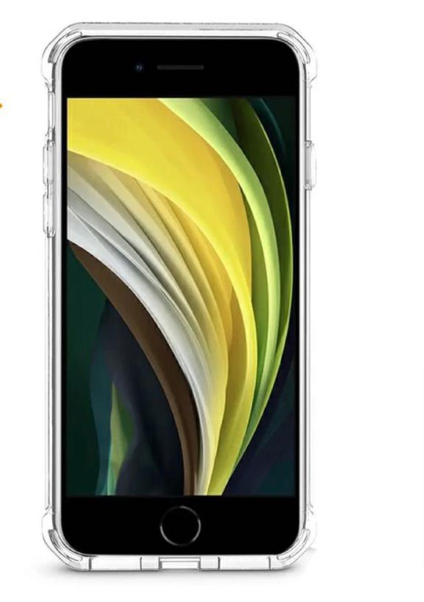 iphone SE3 se2 8 7 クリア ラバー シリコン ケース ショック軽減 カバー 透明 ソフトケース ストラップホール