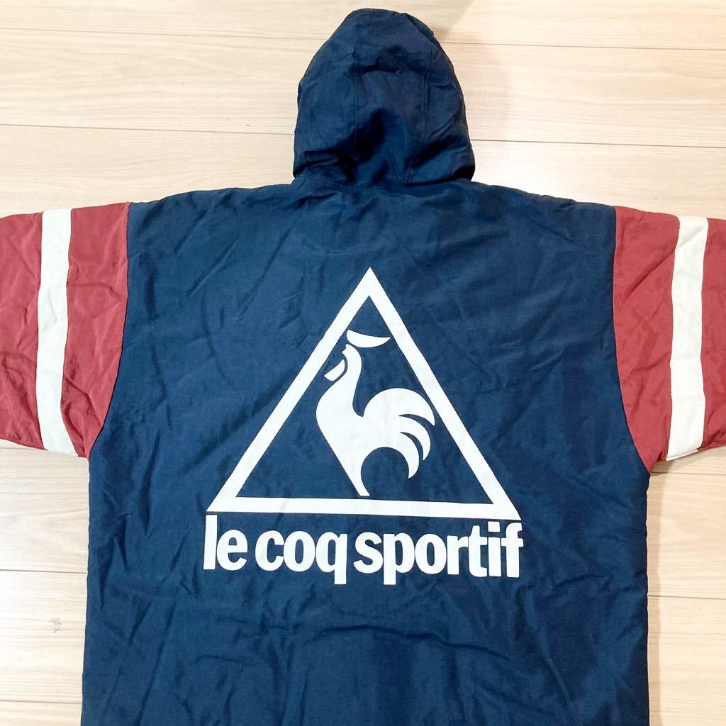 le coq sportif Le Coq bench пальто джемпер L~O размер темно-синий Vintage обратная сторона боа защищающий от холода зимний 