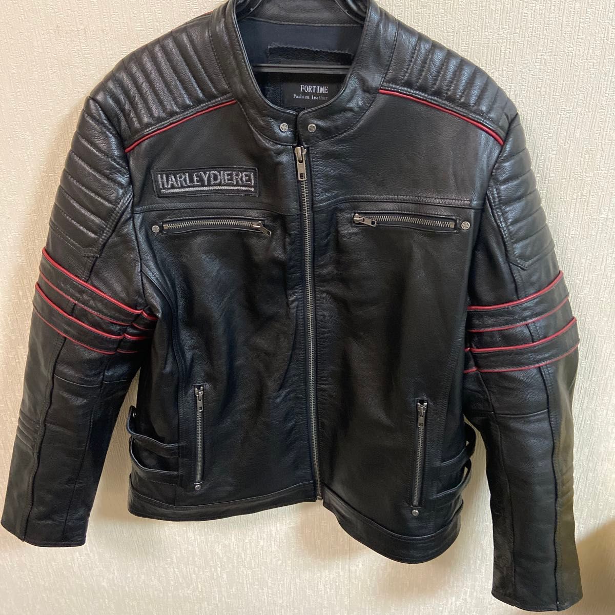 FORTIME ライダースジャケット 牛皮 4XL シングルライダース 本 FORTIME ライダースジャケット 牛皮 4XL シングルライダース 本