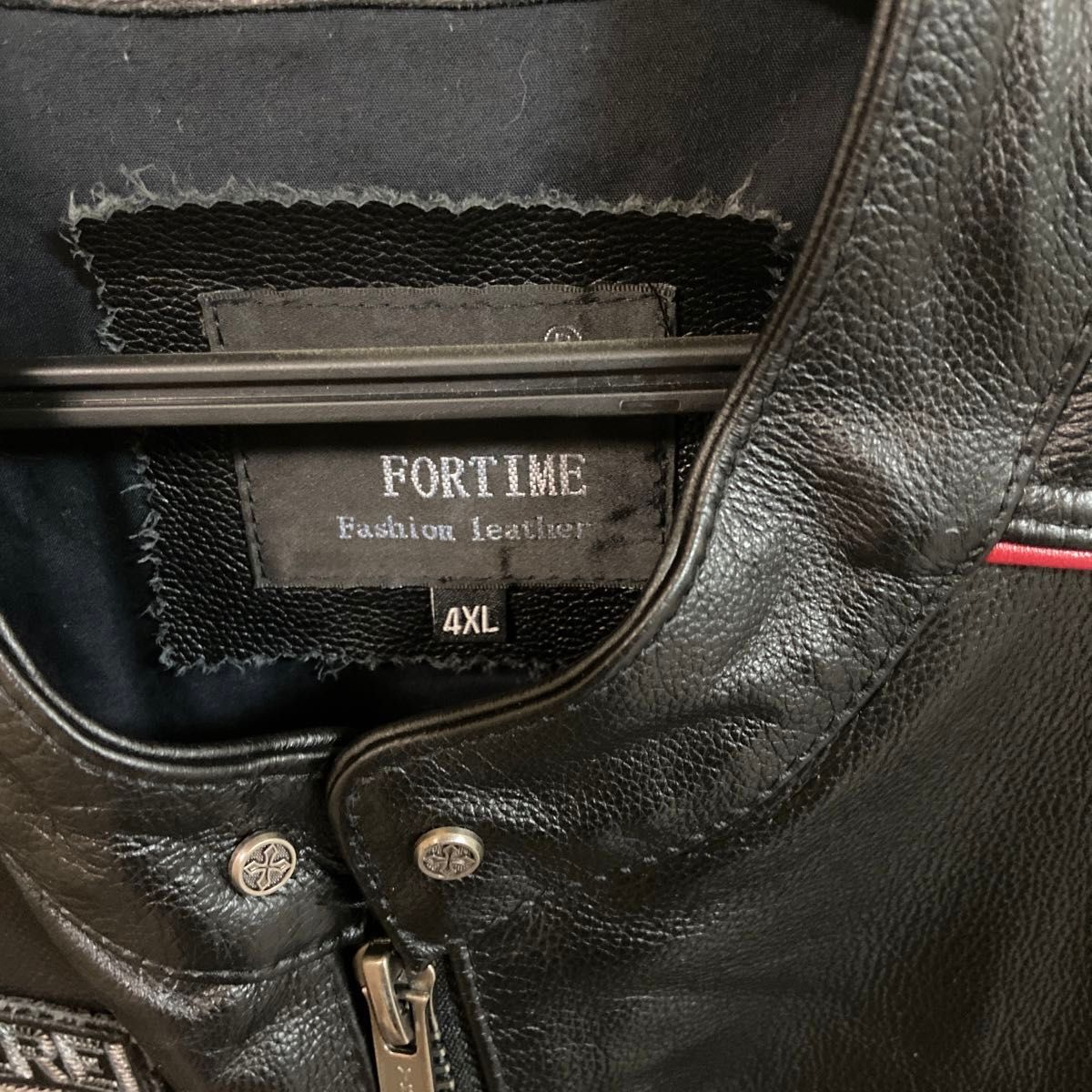 FORTIME ライダースジャケット 牛皮 4XL シングルライダース 本 FORTIME ライダースジャケット 牛皮 4XL シングルライダース 本