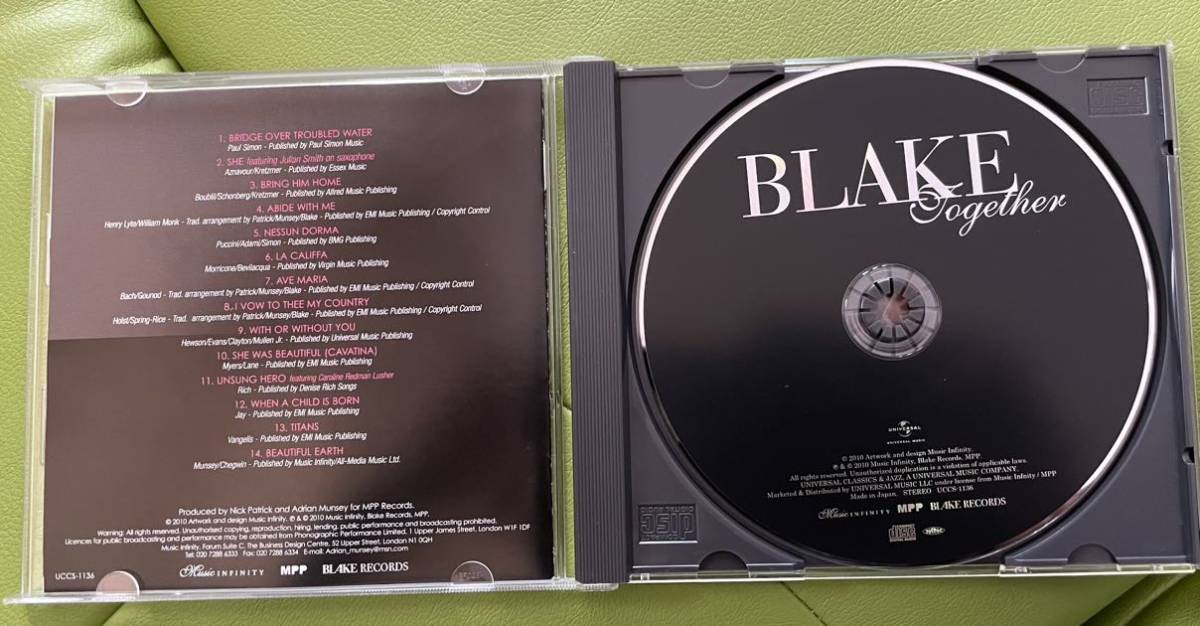 BLAKE / TOGETHER 日本盤中古CD 帯なし_画像3