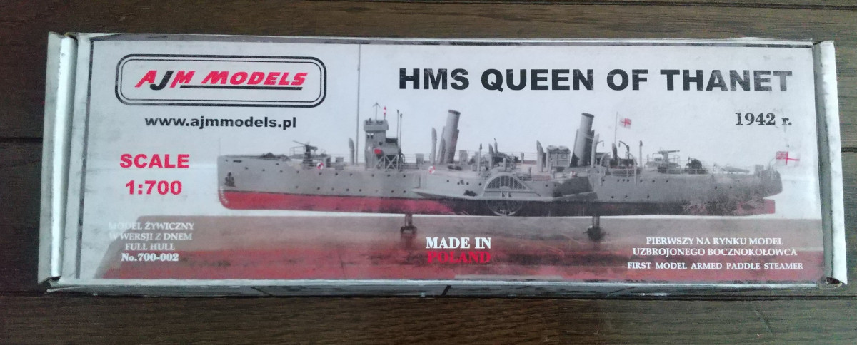 【新品】AJM Models 1/700 イギリス海軍アスコット型掃海艇「Queen of Thanet」外輪蒸し器 1942年姿 レジン、エッチングパーツ 型番700-002_画像1