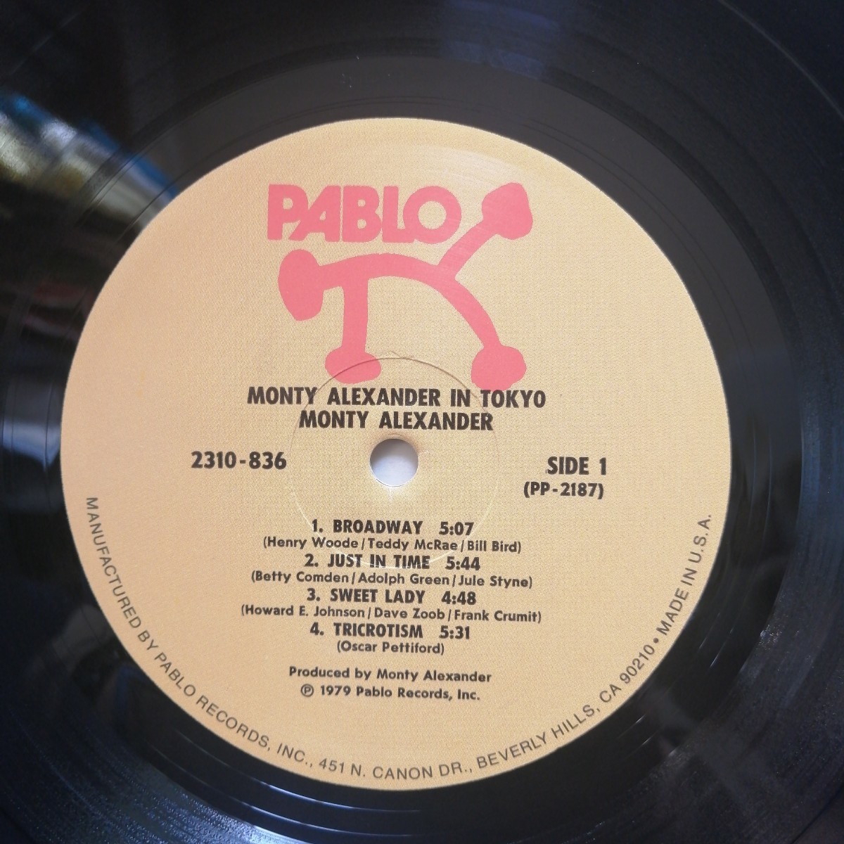 LP レコード PABLO　Monty Alexander In Tokyo　モンティ・アレキサンダー・イン・トウキョー　殆ど未使用美品　レア盤　 US盤_画像4