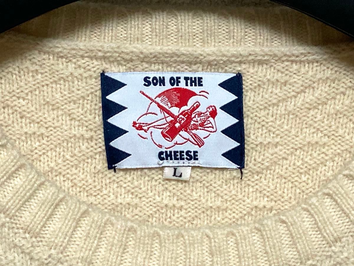 SON OF THE CHEESE ニット セーター L ホワイト White 白 クリーム サノバチーズ オフホワイト ベージュ