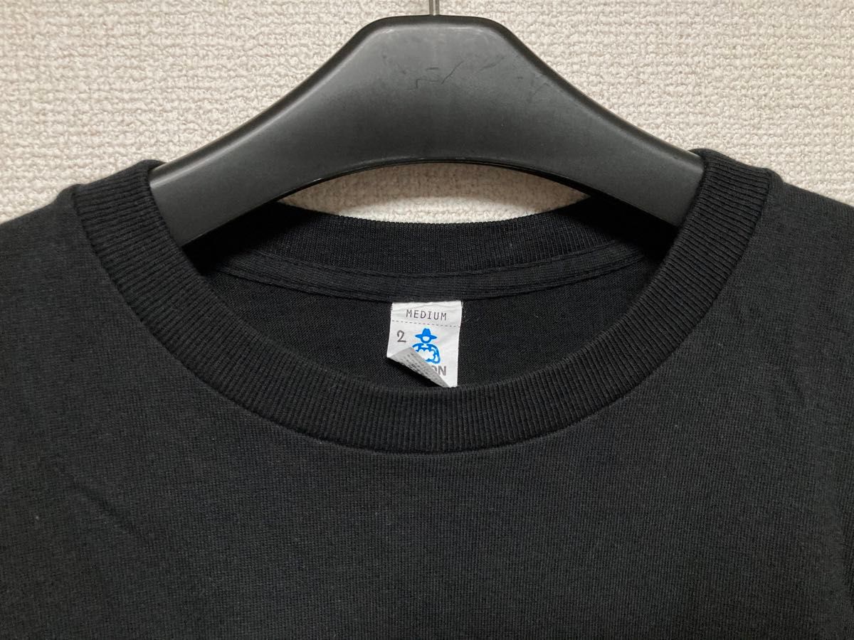 COTTON STAFF ポケット Tシャツ M ブラック BLACK 黒 コットンスタッフ ポケT クルーネック D