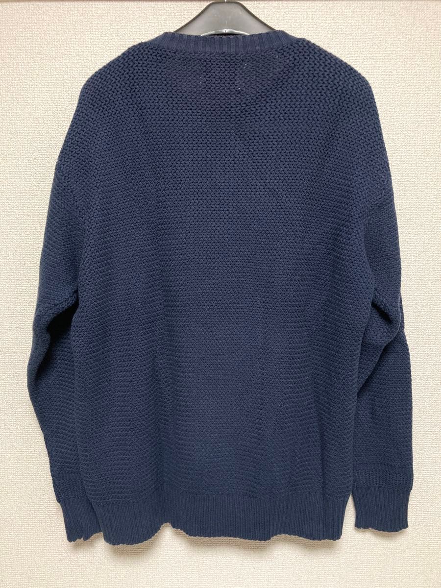 SON OF THE CHEESE ニット セーター M ネイビー Navy 紺 ワッフル サノバチーズ ポケット付き サノバ