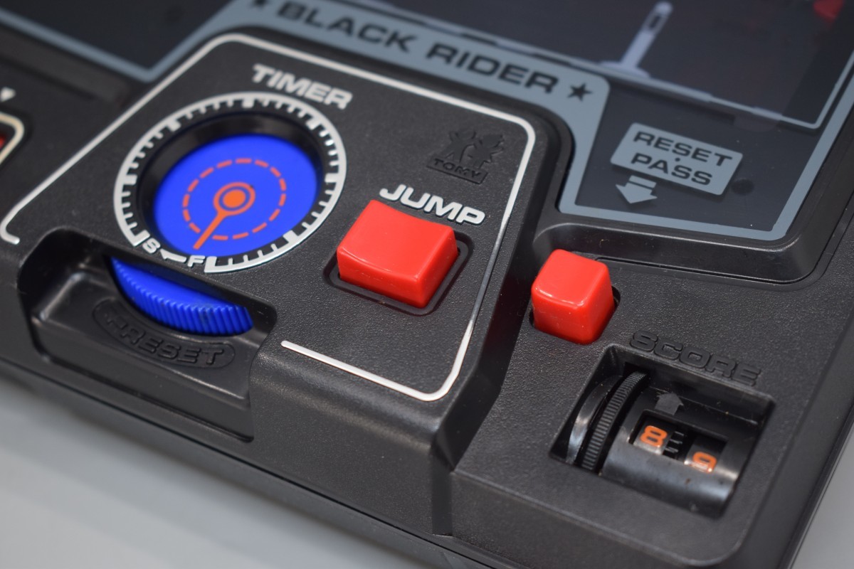 ブラックライダー BLACK RIDER TOMY STUNT GAME トミー スタント LSIゲーム 元箱付 昭和レトロ バイク レース 携帯型 電子 RK-216M/520_画像5