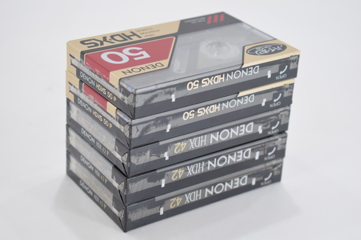 未開封 カセットテープ DENON デノン HD-XS 50 HD-X 42 ハイポジ HIGH TYPEⅡ 5点セット まとめ 音楽 記録媒体 RK-348M/612_画像8