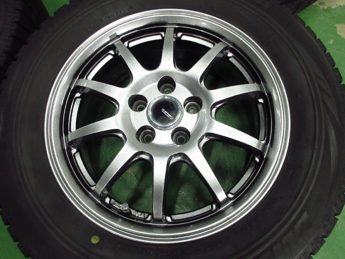 美品 ホットスタッフ G・SPEED 6J+43 PCD100-5穴 ブリヂストン VRX 195/65R15 BLIZZAK 2019年 スタッドレス プリウス アリオン オーパ 等_画像3