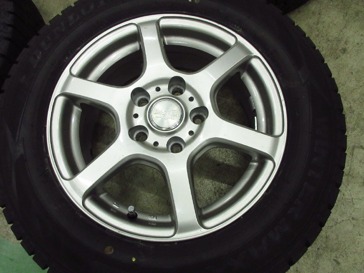 良品 超バリ溝 ヨコハマ YFC LAYCEA 6J+43 PCD114.3-5穴 ダンロップ WM02 195/65R15 WINTER MAXX スタッドレス ノア ヴォクシー セレナ 等_画像3