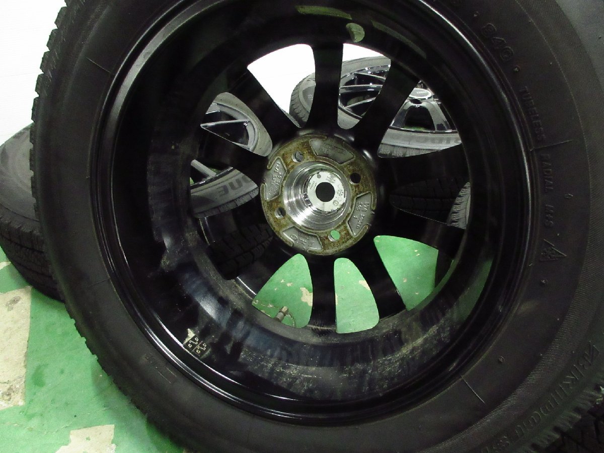 良品 ブリヂストン PREO 5.5J+42 PCD100-4穴 BLIZZAK VRX2 175/65R15 2020年 超バリ溝 スタッドレス ヤリス アクア スペイド フィット 等_画像6