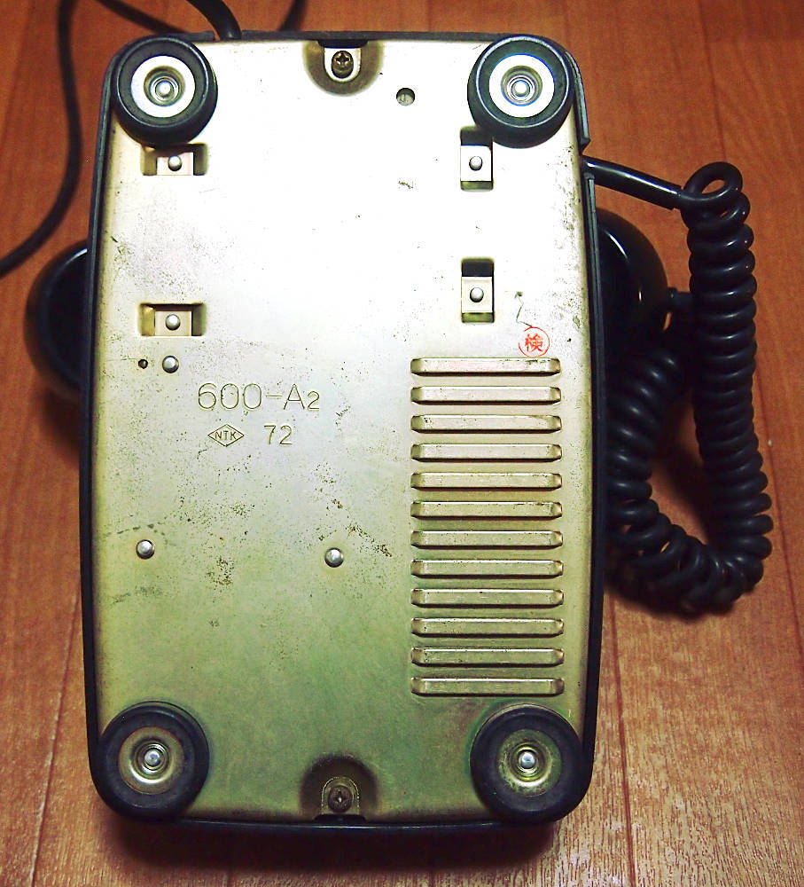  prompt decision 1999 jpy used black telephone B dial type NTK 600-A2 telephone machine Showa Retro antique interior retro consumer electronics 