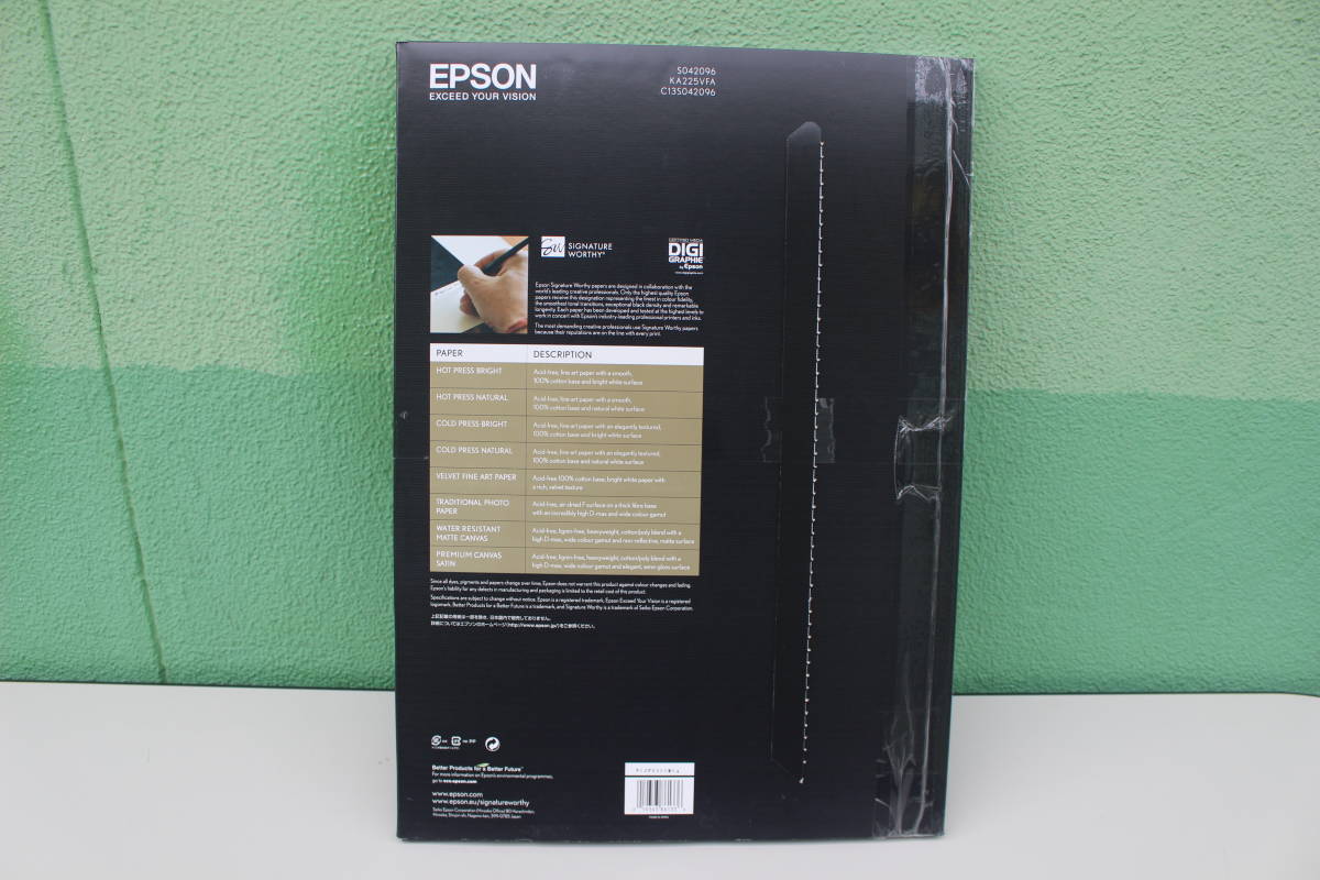 エプソン EPSON KA225VFA [Velvet Fine Art Paper A2 25枚] 未使用 箱痛み品の画像2