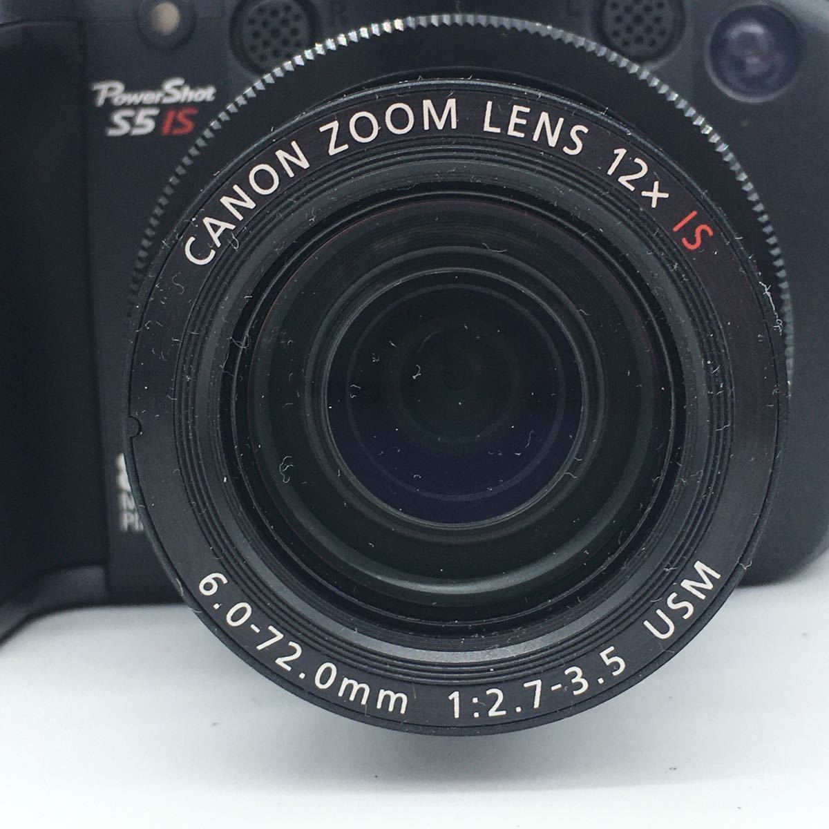 キャノン CANON Power Shot S5 IS ZOOM LENS 12× IS 6.0-72.0mm 1:2.7-3.5 USM 専用ポーチ付属 動作確認済 現状品_画像3