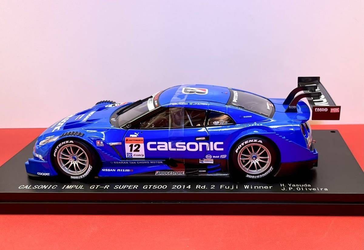 エブロ 1/18 EBBRO CALSONIC IMPUL GT-R SUPER GT500 Rd.2 Fujl Winner #12 2014 81017 アウトレット品_画像2