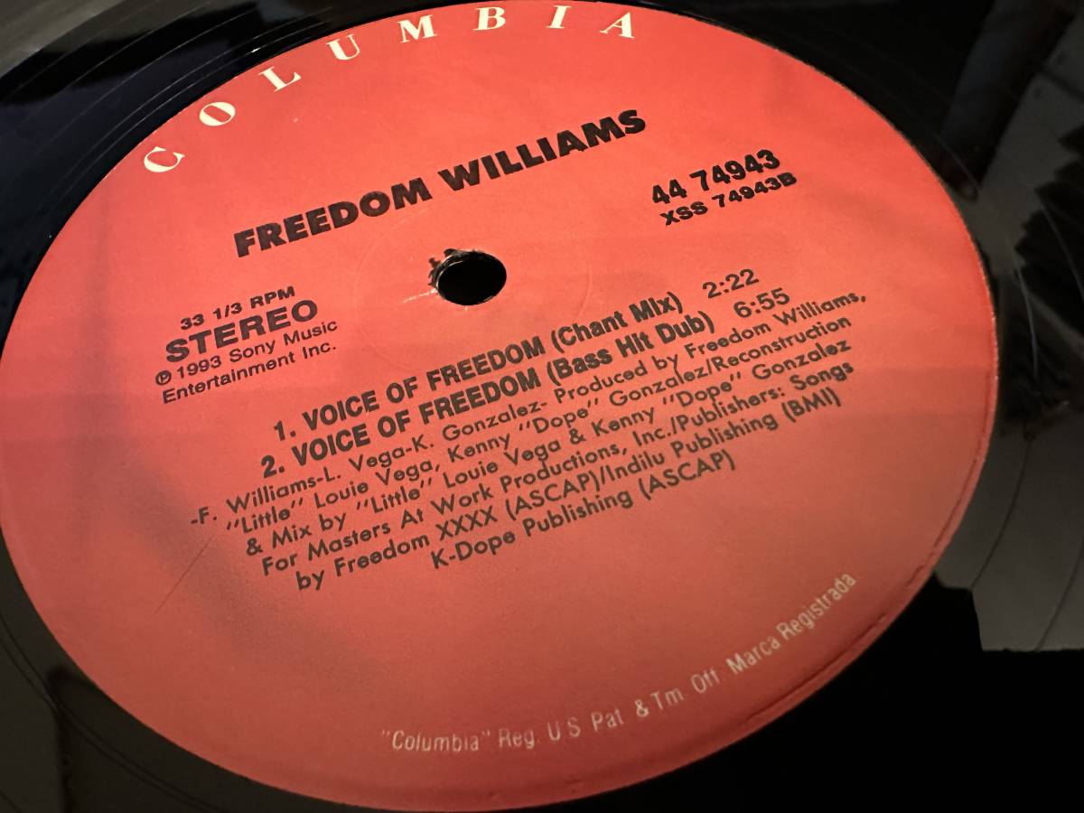 12”★Freedom Williams / Voice Of Freedom / ヴォーカル・ハウス・クラシック！の画像3