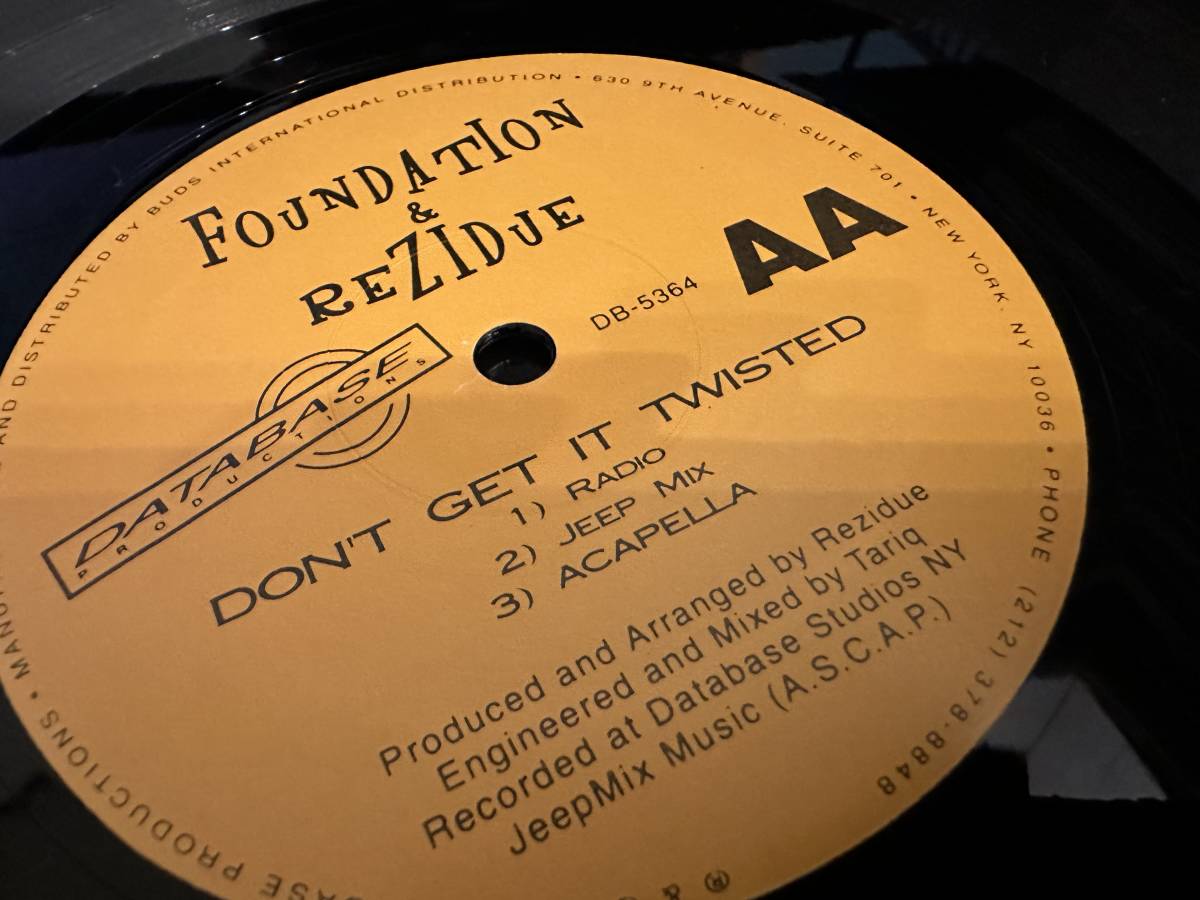 12”★Foundation & Rezidue / Boogie Down's Got The Flavor / Don't Get It Twisted / アングラ！_画像2