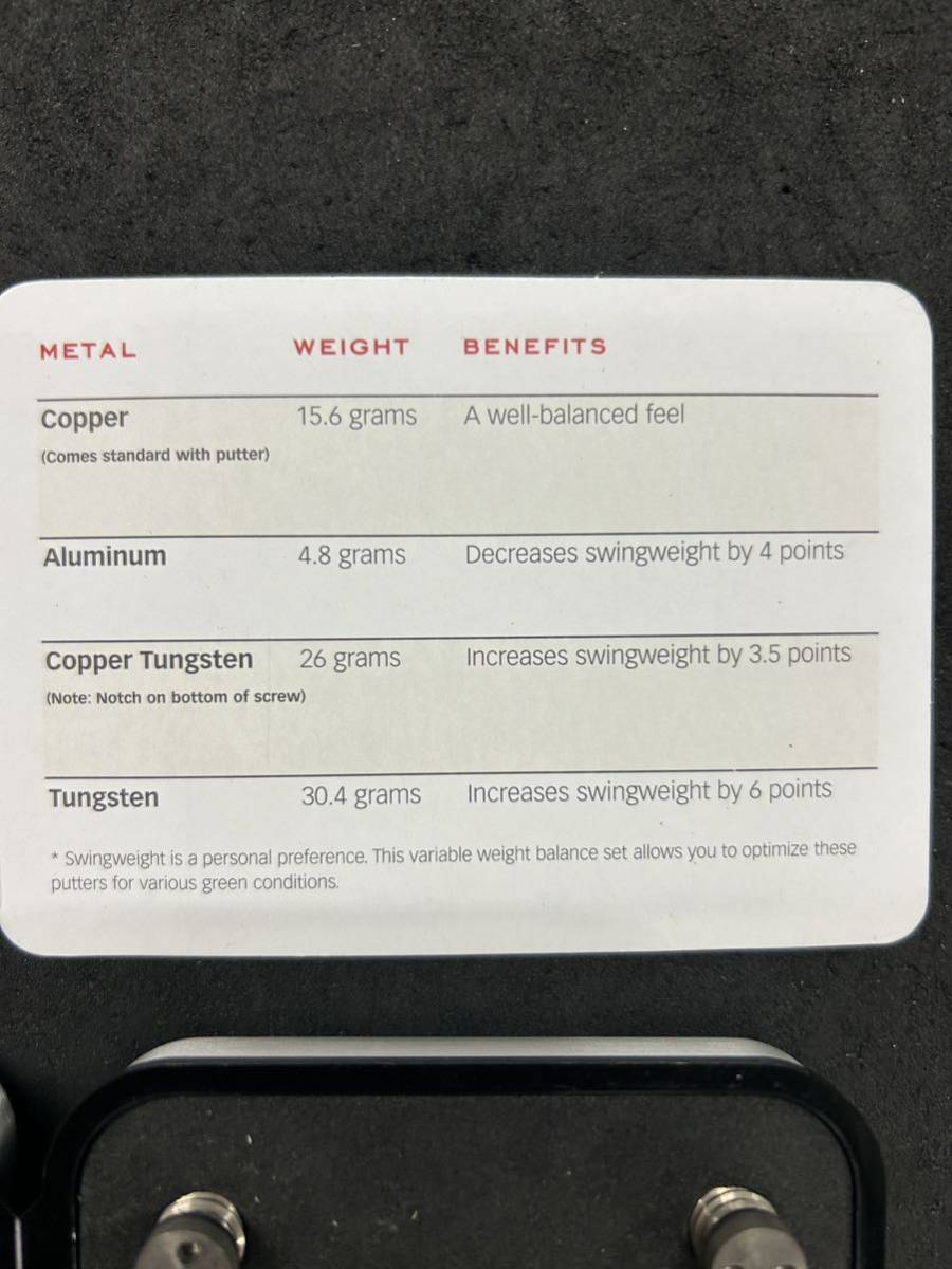 マクレガー V-Foil パター用 MOI weight balance set ウェイトバランスセットの画像3