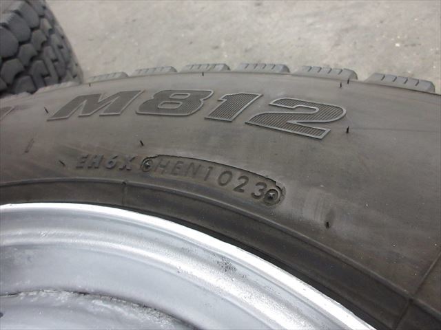 送料無料　205/80R17.5　BS　M812　ミックス　23年　バリ溝　エルフ　キャンター　DMM17.5×6.00　115-9　6穴　両面再塗装　6本セット_画像6