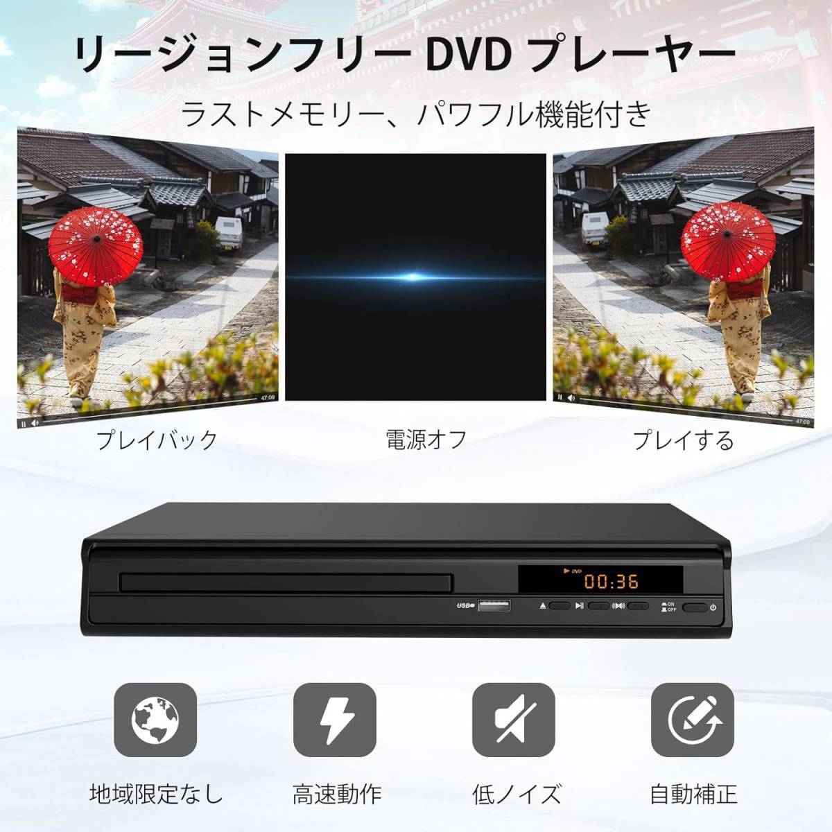 【未使用】DVD・CDプレーヤー LM1882 リージョン フリーDVDプレーヤーCPRM対応 USB/hdmi/AV対応 コンパクトテレビ CD/d v dプレーヤー_画像5