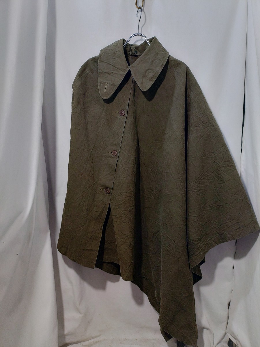 Vintage Netherlands army sniper rain cape 50s オランダ軍 スナイパー レイン ケープ コート ポンチョ スタンプ入り 1958年製 ビンテージ_画像6