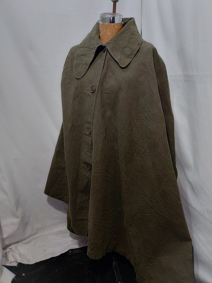 Vintage Netherlands army sniper rain cape 50s オランダ軍 スナイパー レイン ケープ コート ポンチョ スタンプ入り 1958年製 ビンテージ_画像3