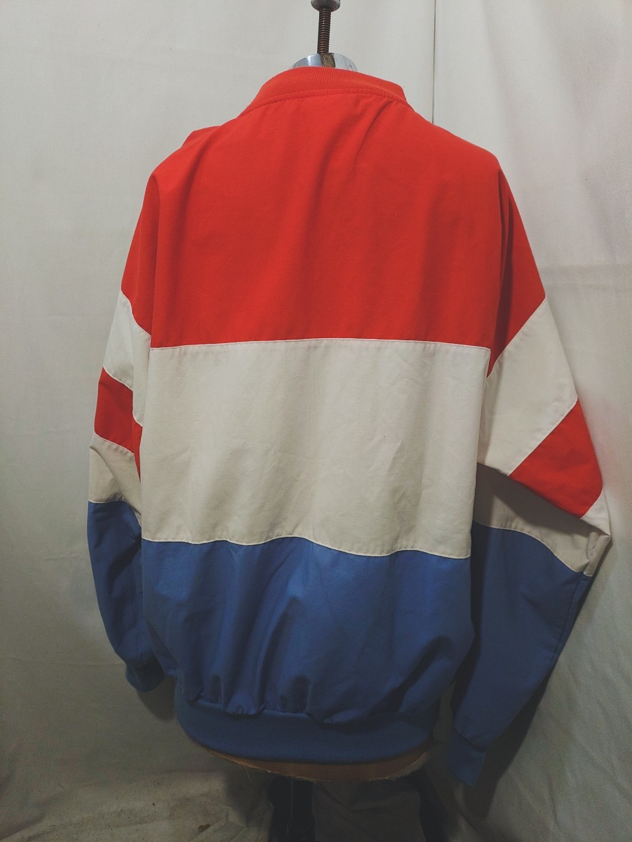 Vintage Adidas multi block color pullover shirt 80s アディダス マルチ ブロック カラー プルオーバー シャツ トリコロール ビンテージ_画像4