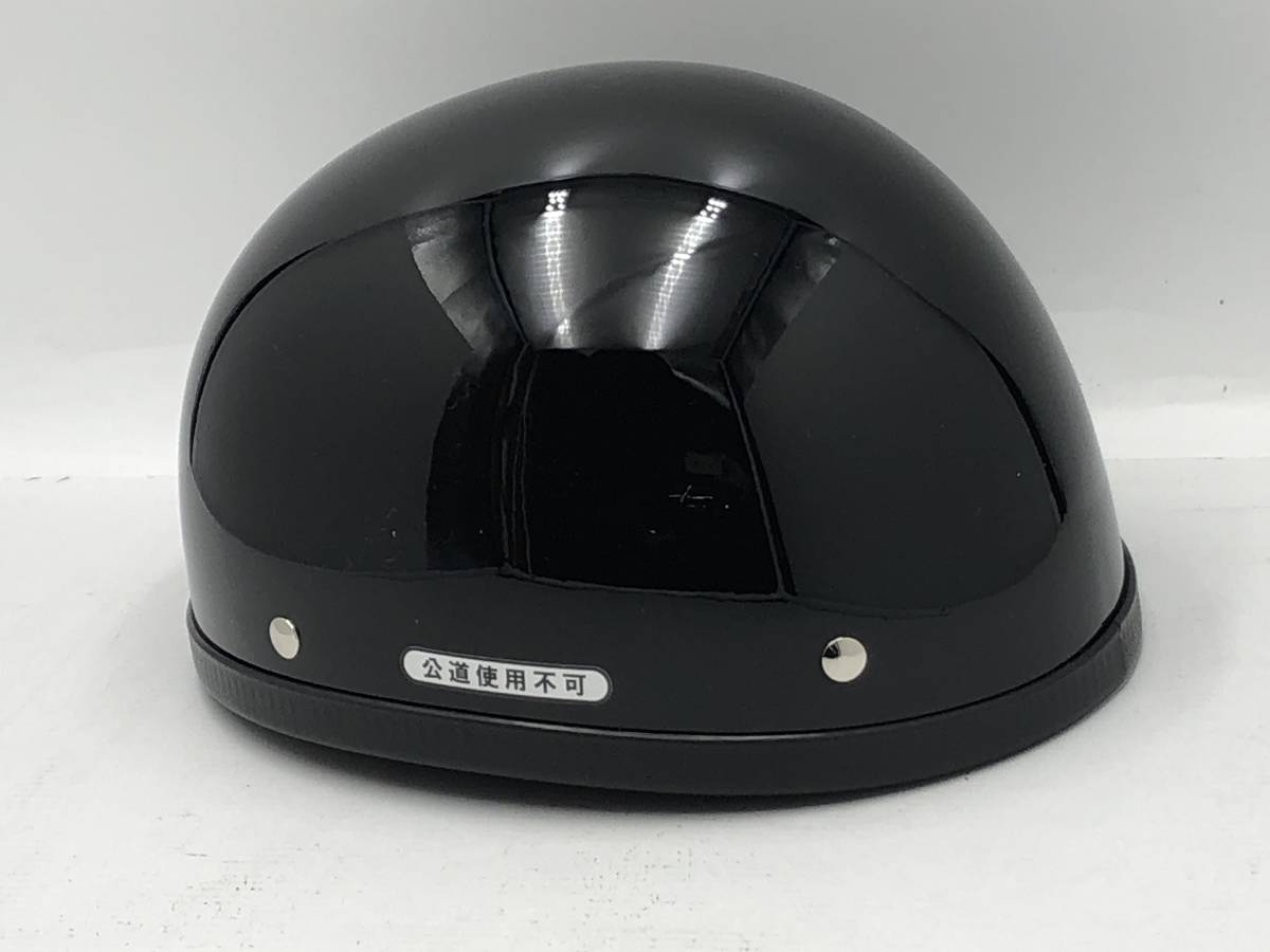 【8240】TT&CO. USA イーグル ハーフ ファッションヘルメット 公道使用不可 装飾用 ブラック L/XL 半ヘル 半キャップ 中古品_画像4