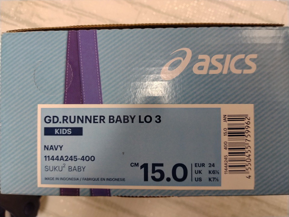 【asics】アシックス スクスク GD.RUNNER BABY LO 3 ネイビー 15.0cm ＋ ・ミキハウス ダブルB キッズサンダル 14.0cmの画像9