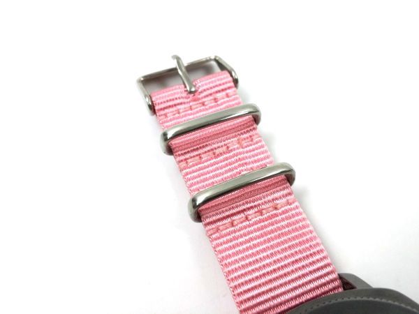 ナイロン製ミリタリーストラップ natoタイプ 腕時計布ベルト ピンク 18mmの画像6