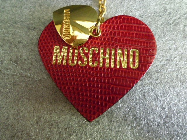 ESA-54554-08 MOSCHINO モスキーノ キーホルダー ハート スモール レザーグッズ_画像2