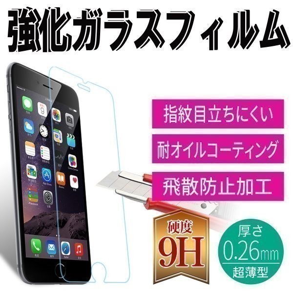 在庫処分★2枚セット★iPhone6 用強化ガラスフィルム アップル アイフォン エット フィルム 保護カバー_画像1