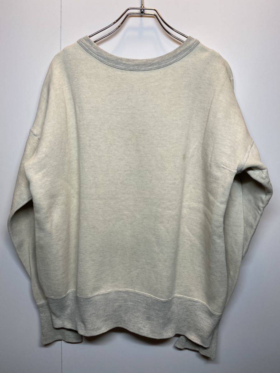 1960s vintage 2tone sweat front gusset stenciled 60年代 ヴィンテージ 2トーン スウェット 前V 貼り付け グレー ステンシル入り F207_画像2
