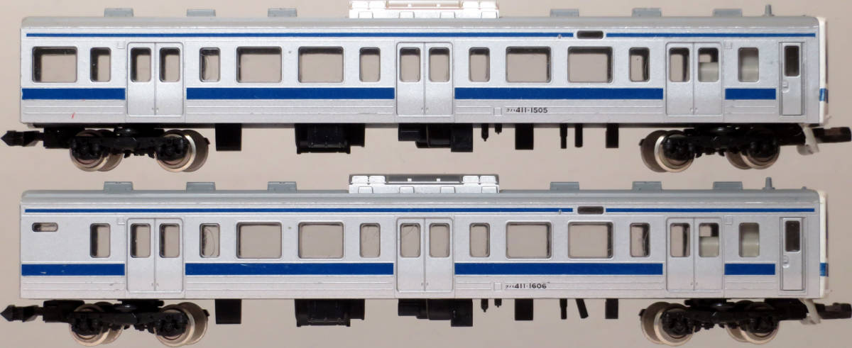 クハ411×2輌 中間増結415系1500番台TOMIXトミックス3ドア近郊型電車中電常磐線水戸線上野勝田小山友部ステンレス青帯2393九州鹿児島日豊線_画像4