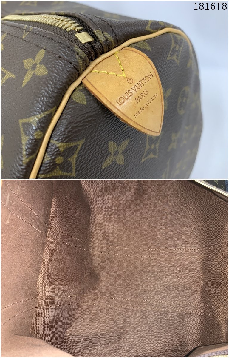 ★LOUIS VUITTON ルイ・ヴィトン モノグラム キーポル55 M41424 ボストンバッグ パドロック ネームタグ ポアニエ 旅行バッグ 1816T8-10_画像6